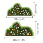 tapis vert moderne fleurs colorées antidérapant imperméable intérieur salon chambre