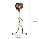 supports bougie métal artisanal figurines humaines couleurs vives mariage décoration intérieure moderne classique