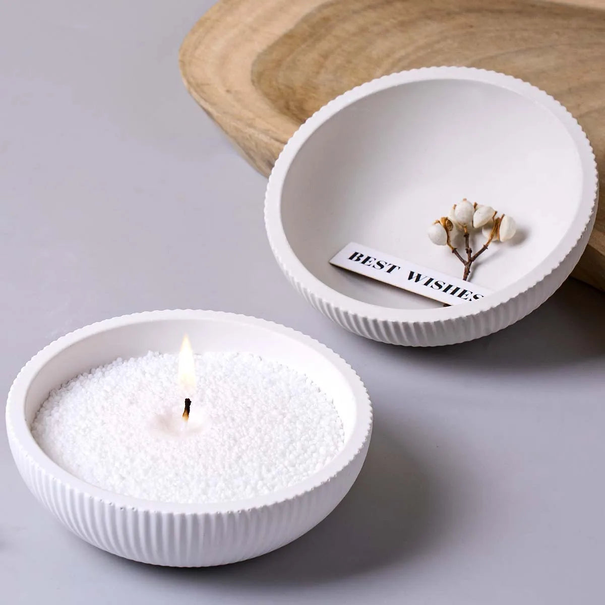 silicone moule rond rayures diy pot fleur béton plâtre résine ciment bougie artisanale décoration