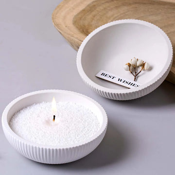 silicone moule rond rayures diy pot fleur béton plâtre résine ciment bougie artisanale décoration