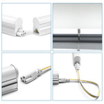 tube led blanc 50cm aluminium t5 éclairage intérieur moderne clips fixations