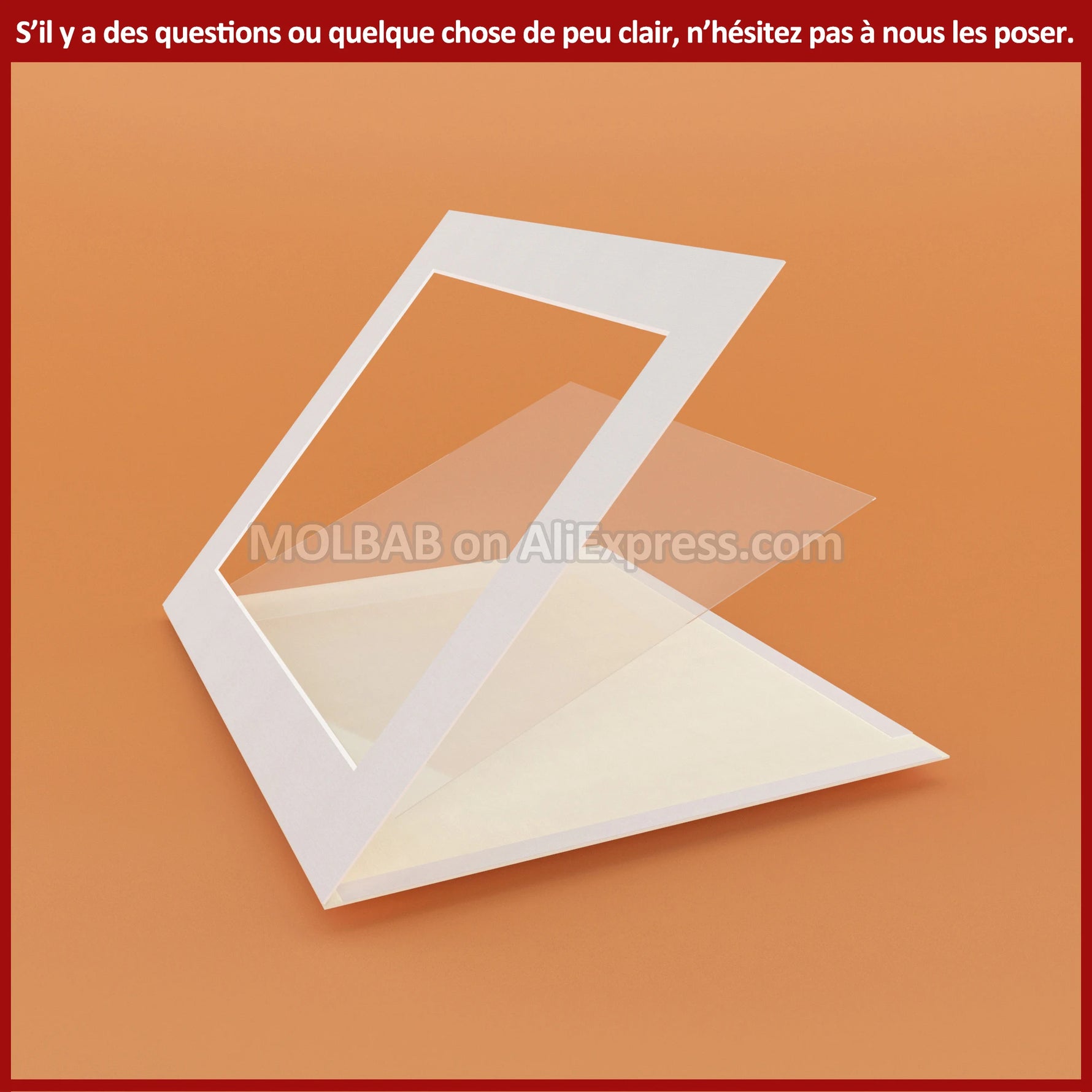 Cadre photo carton blanc avec photo en noir et blanc