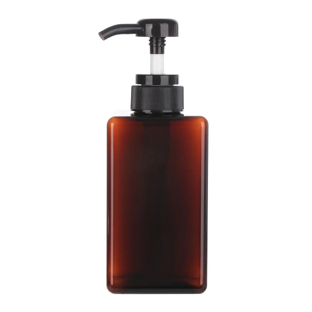 flacon pompe distributeur savon liquide mains transparent rectangulaire moderne minimaliste salle bain