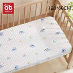 drap housse bébé léopard tigre motif animalier coton polyester doux blanc orange bleu clair