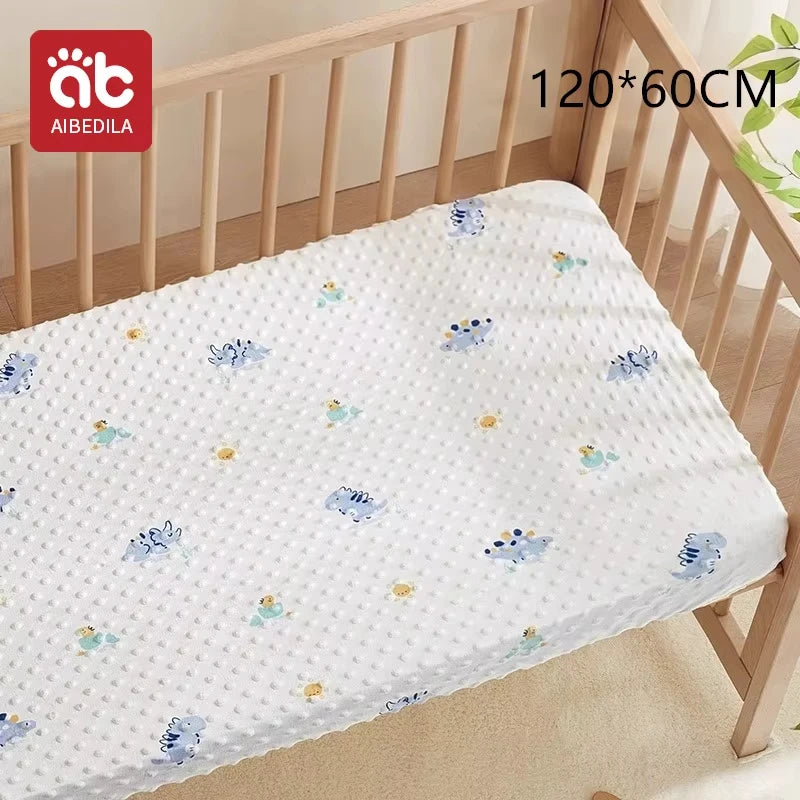 drap housse bébé léopard tigre motif animalier coton polyester doux blanc orange bleu clair