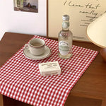 serviettes table carreaux rouge blanc bleu vintage classique utilitaires photo backdrop noël