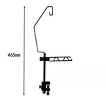 support lampe camping acier aluminium noir moderne vis fixations dimensions incluses