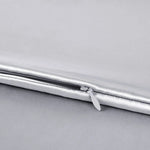 taies d'oreiller soie imprimées gris métallisé satinées contemporaines opaques glissière 60 fils cm