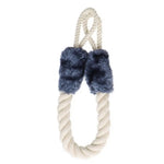 boucle porte corde torsadée fourrure doublure moderne rustique blanc noir bleu marron