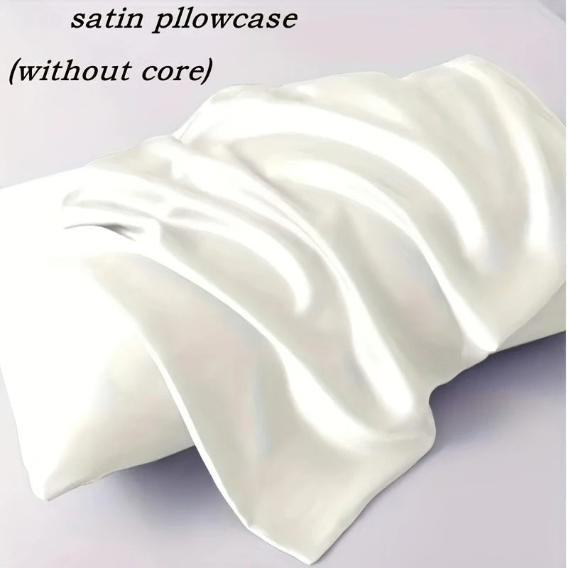 taies d'oreiller satinées lisses brillantes polyester anti allergie machine wash envelope closure