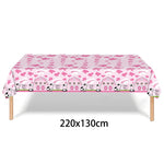 assiettes jetables vache rose anniversaire coeurs happy birthday serviettes fourchettes gobelets guirlande thème vache