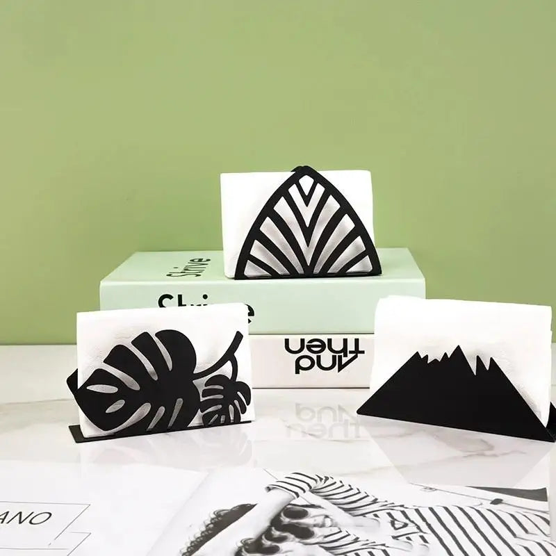 porte serviettes moderne minimaliste blanc noir feuilles tropicales adhésif durable résine geometrique chambre cuisine