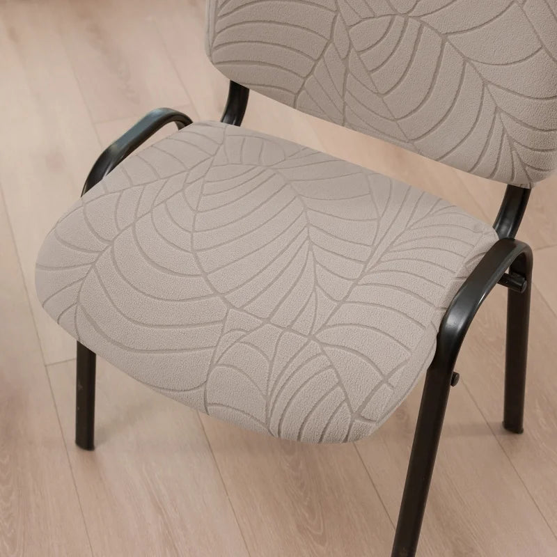 housses chaise polyester jacquard rayures modernes couverture chaise banquet gris clair ajustable protégeant universel