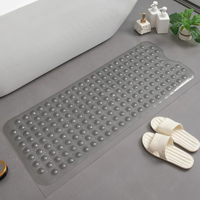 tapis bain moderne bleu translucide bulles massage adhésif antidérapant efficace