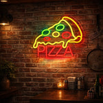 signe néon pizza olives rouge vert jaune moderne intérieur professionnel usb alimentation acrylic led
