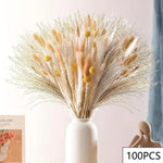 bouquet fleurs séchées naturelles vase boho décoration intérieure anniversaire noël valentin rouille blanc