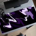 tapis souris abstrait noir violet moderne adhésif gamer fluide ondulé travail