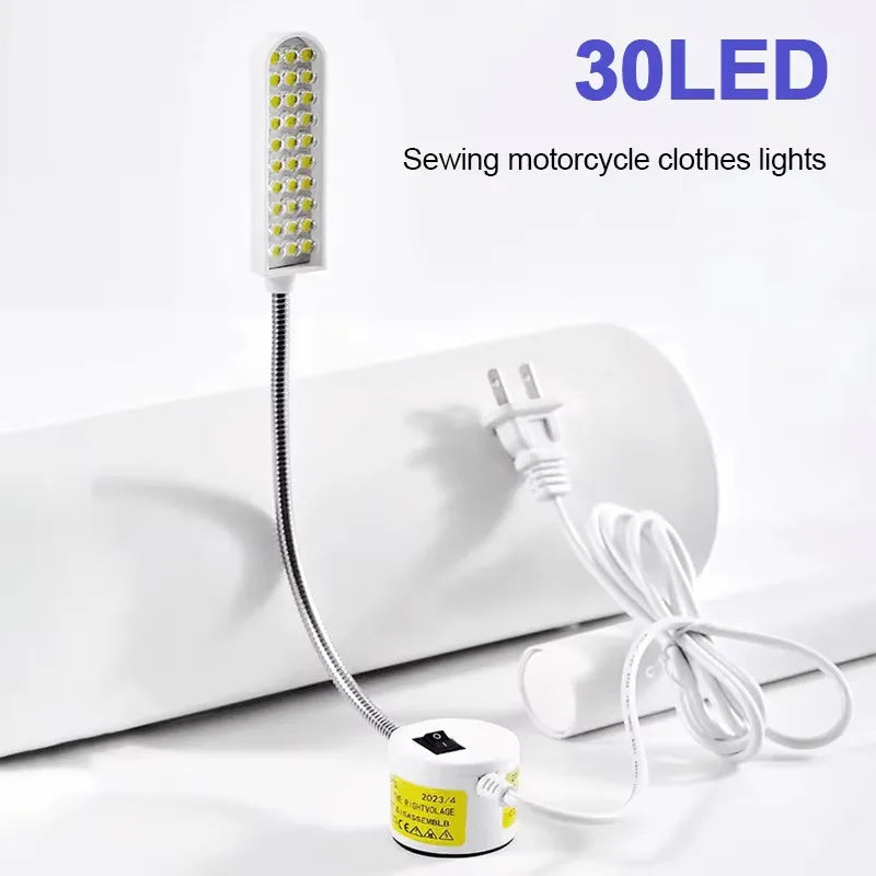 lampe flexible blanc moderne aimant adhésif interrupteur câble prise us eu led adjustable