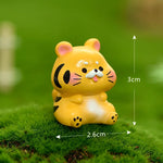 figurines animaux dessin animé mignon résine cochon chat mouton licorne miniature decoration jardin halloween