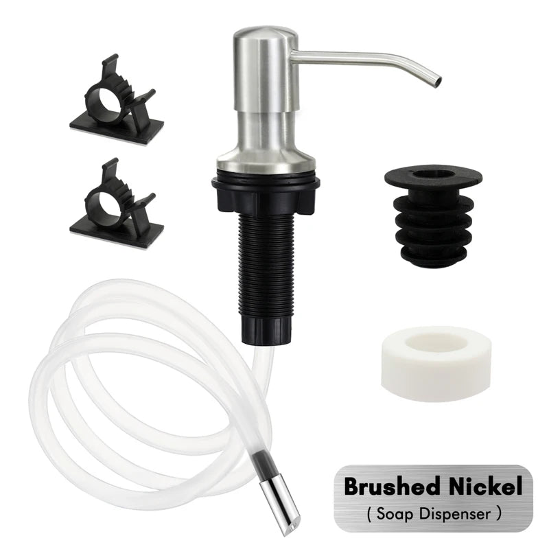distributeur savon liquide or moderne acier inoxydable facile vis fixations kit extension évier