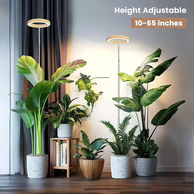 lampe croissance led 72 diodes ajustable hauteurs 10 65 pouces moderne blanc doré