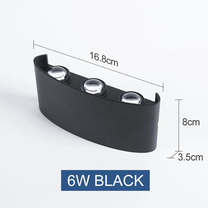 lampe murale led moderne noire éclairage quotidien toucher marche arrêt cuisine chambre salon étude