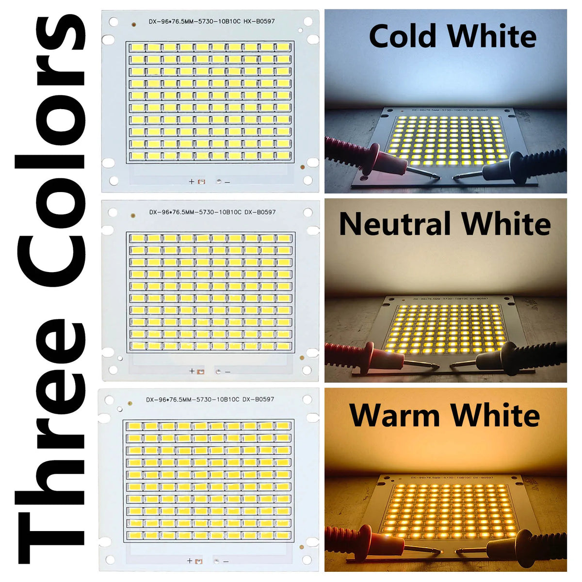 plaques led 50w blanc chaud neutre froide 5730 diodes industrielle floodlight projecteur