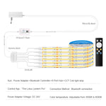ruban led flexible blanc moderne adhésif contrôleur bluetooth télécommande adaptateur 24v 3500k 6000k