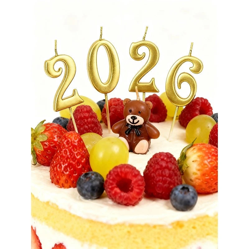 bougies numérotées or serpent texture moderne pique boîtes happy birthday anniversaire décoration gâteau