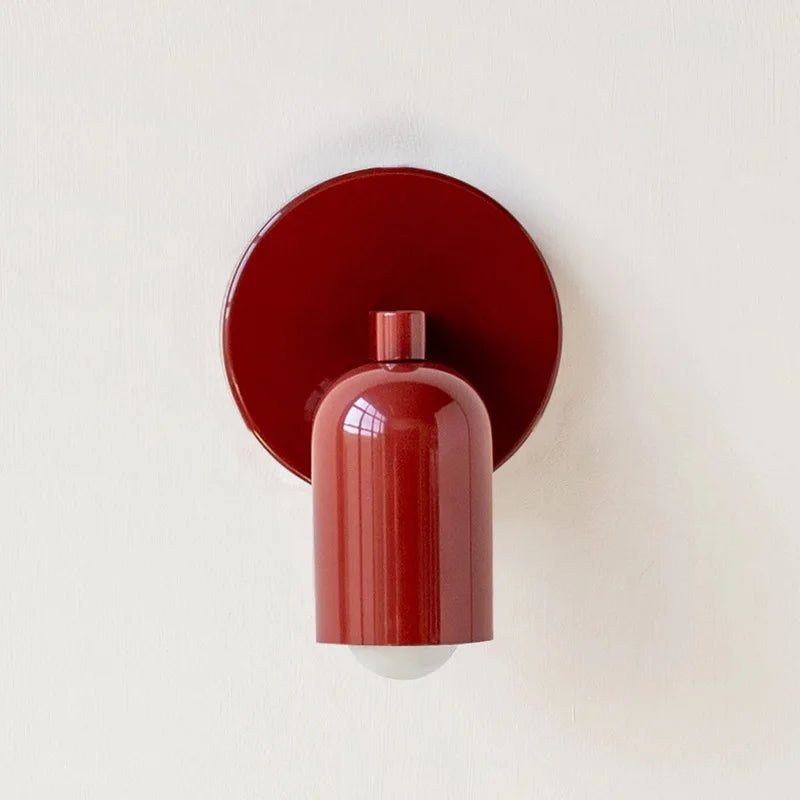 appliques murales modernes vert olive rouge foncé led éclairage cuisine chambre coucher minimaliste
