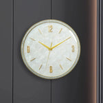 horloge murale moderne simple décoration intérieure visage unique opale naturelle fixation blanc marbré