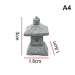 Lanternes miniatures traditionnelles gris texture granit opaques accessoire décoration intérieure maison