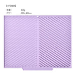 tapis cuisine silicone gris violet rayures diagonales moderne antidérapant respectueux environnement opaquet adhésif