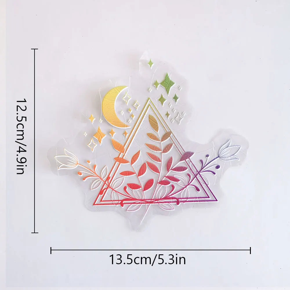 autocollant mural transparent décoratif fleurs papillon soleil texte motivation fenêtre mur intérieur maison