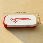 boîte rangement fil dentaire portable cure dents moderne adhésif blanc rouge bleu jaune