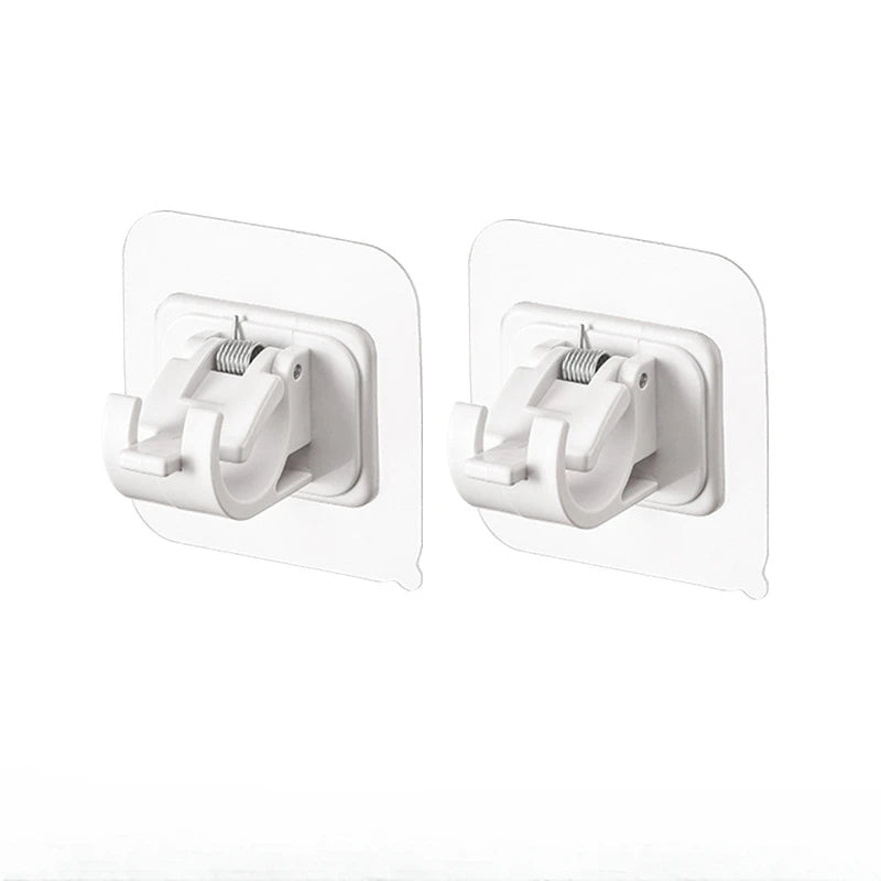clip tringle rideau réglable blanc moderne auto adhésif support mural sans clous tige rideau