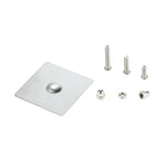 plaques métalliques argentées modernes 5cm 5cm vis écrous fixations murales sans adhésif
