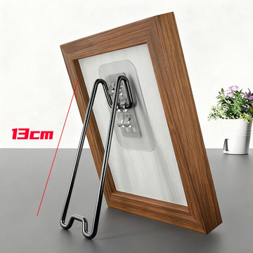 Support d'affichage adhésif or noir argent moderne minimaliste 13cm 18cm transparent