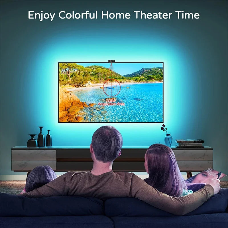 ruban led multicolore moderne clips télécommande application mobile synchronisation musicaleRGBO