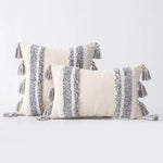 coussin géométrique moderne polyester gris beige amovible lavable contemporain decoration interieur tufter boheme