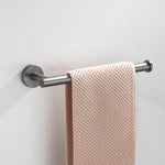 ensemble quincaillerie bain moderne porte serviettes porte rouleau papier toilette crochet mural gris métallisé