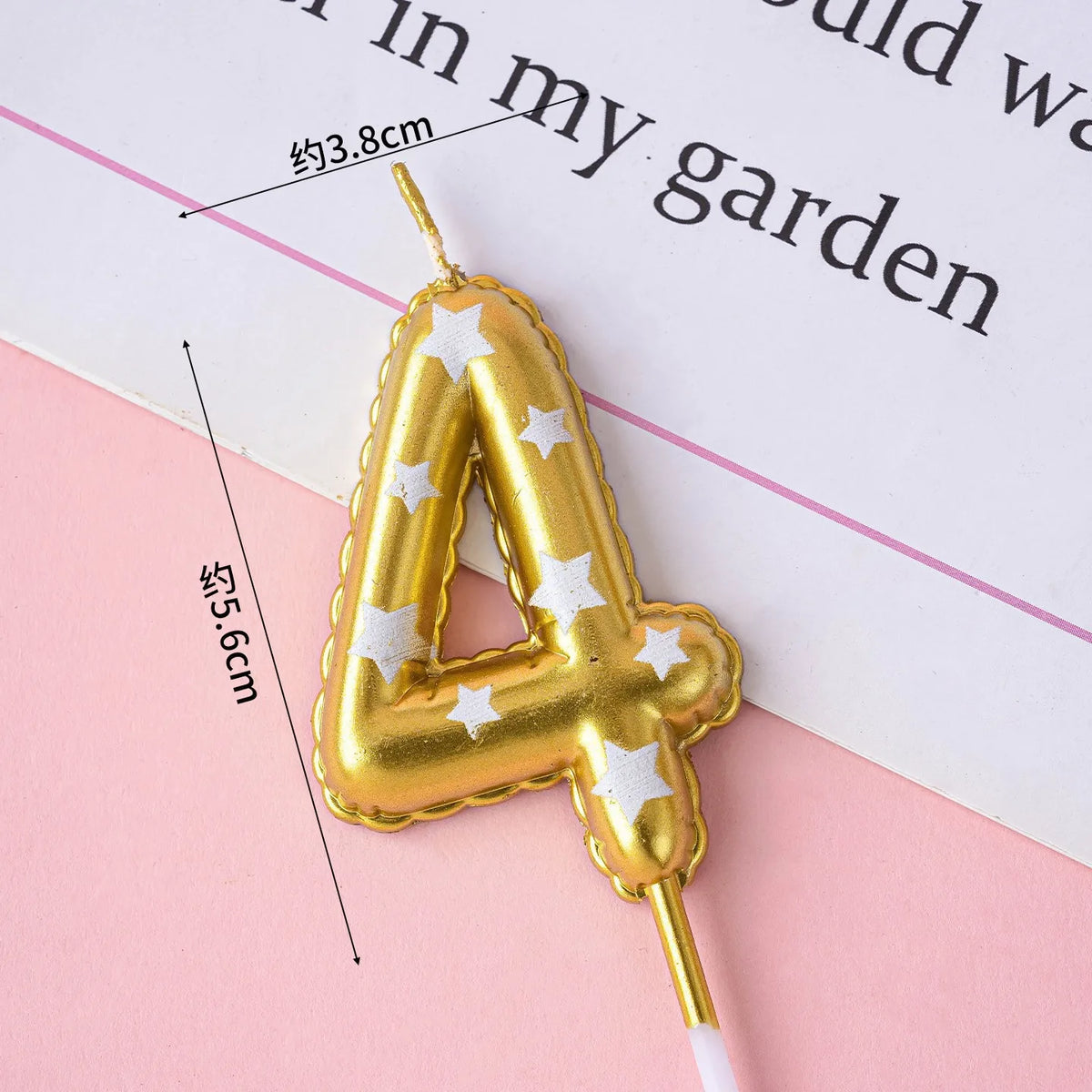 bougies chiffres or étoiles blanches anniversaire baby shower saint valentin festive modernes piquées fixations