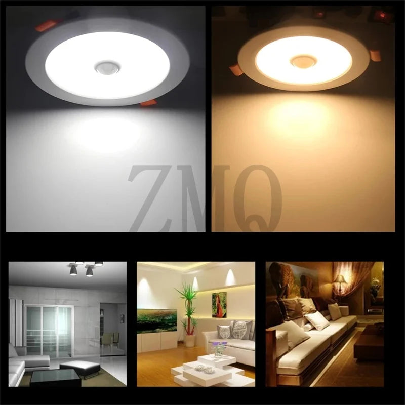 lampe led downlight blanc moderne clips 120° sensor 6m 30 50s 5w 7w 9w
