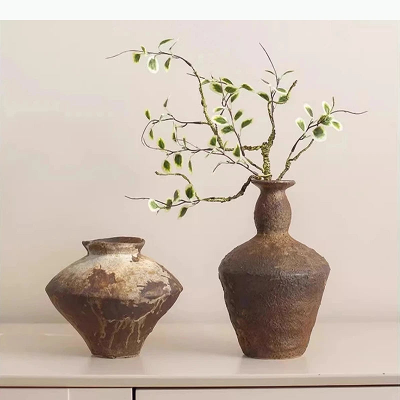 vase céramique rustique zen minimaliste beige marron blanc cassé orange naturellements