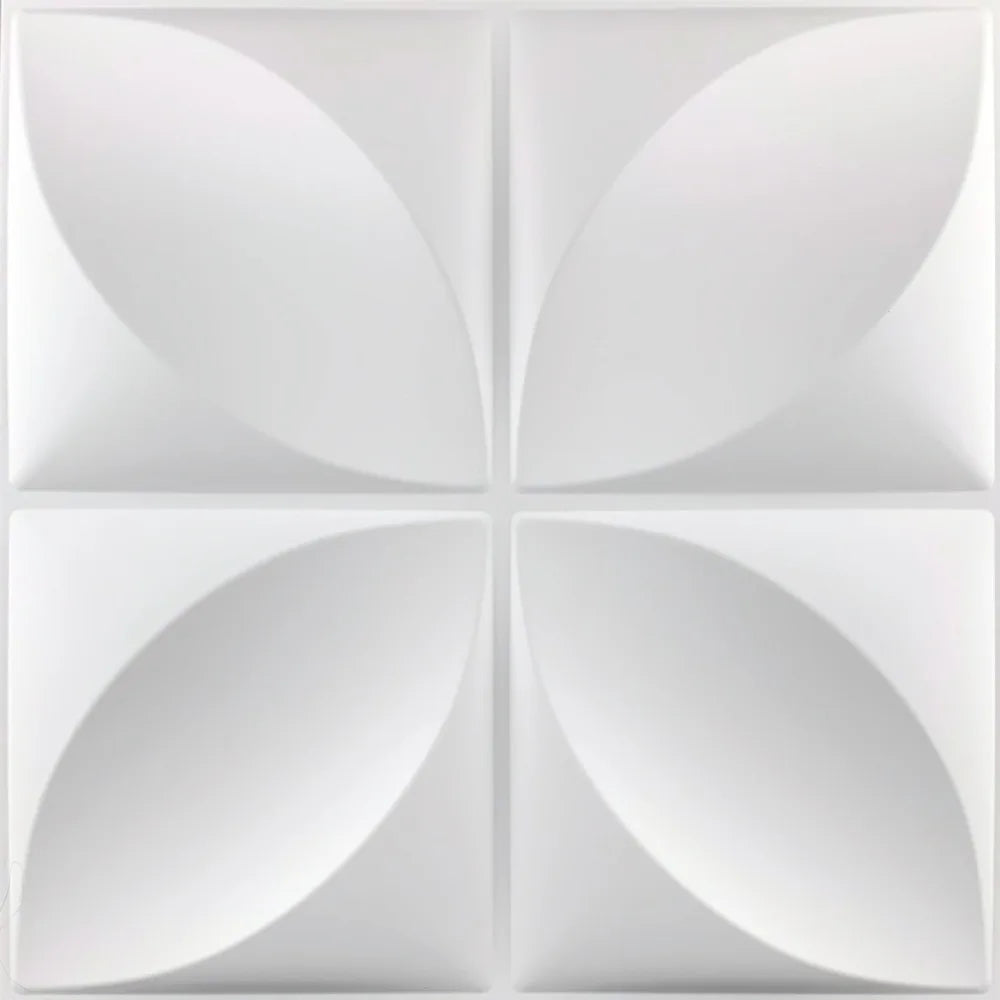 panneau mural moderne blanc triangles géométriques adhésif décoration intérieure relief PVC