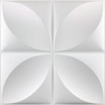 panneau mural moderne blanc triangles géométriques adhésif décoration intérieure relief PVC