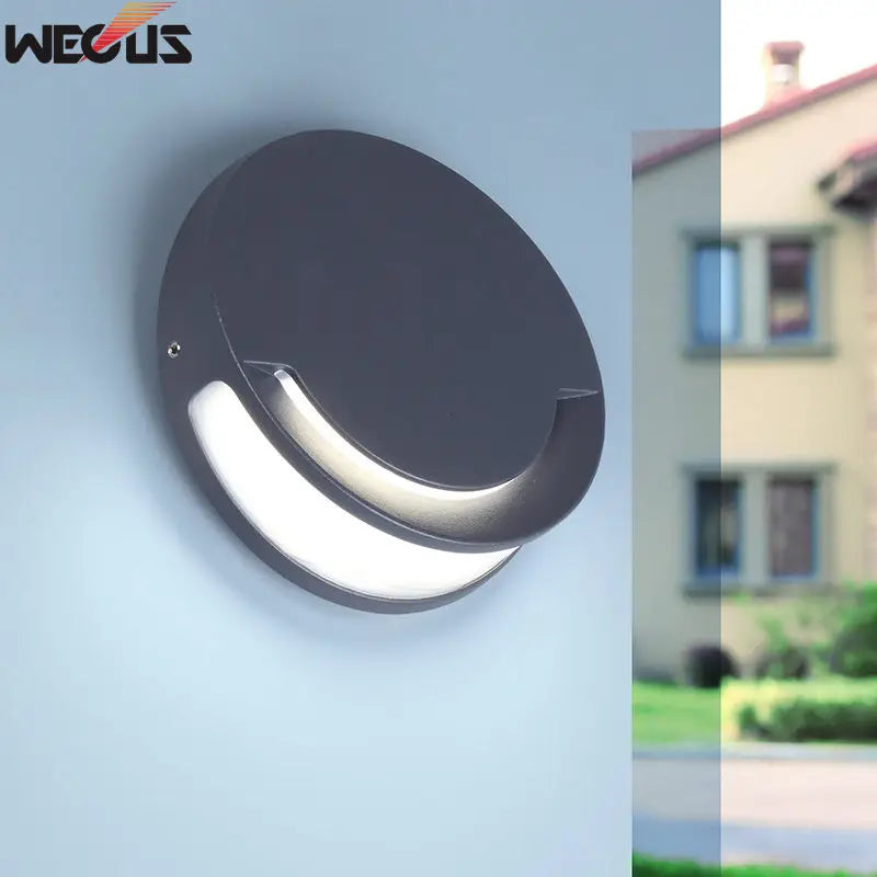 applique murale led moderne étanche gris foncé mat extérieur facile occlusion água