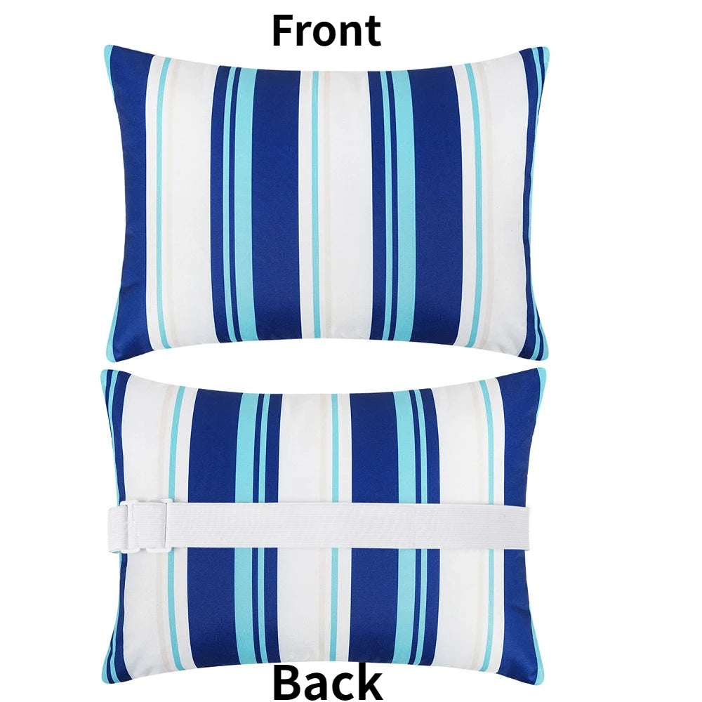 coussin moderne polypropylene rectangle blanc rayures utilisation décoration voiture 28x40cm imprimé nordique