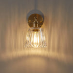 lampe murale moderne or transparent rayures interrupteur rotatif chambre entrée