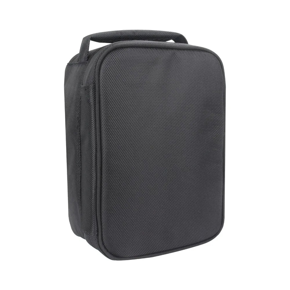 sacoche verrouillable compartiments internes tissu texturé gris noir turquoise utilitaire sécurisé poignée transport pliable
